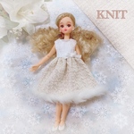 121【再販16】ニットファー☆リカちゃんワンピース☆ハンドメイド 