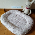 New ちんまりクッション Rabbits gray