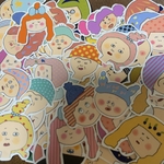 フレークシール かお 透明タイプ