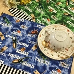 【再2】昆虫＆ストライプ❤️25×30⭐️25×35両面ランチョンマット☆カブト☆クワガタ☆小学校机サイズランチョンマット