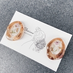 新作✩べっ甲×レジン×ドライフラワー　イヤリング　ピアス
