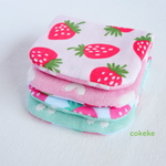 ⭐︎new⭐︎ Cute Strawberry ふんわりやわらか８重ガーゼ ハンカチ ２枚セット♪（限定カラー使用）fuwara