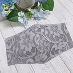  ＊ 送料無料 ＊ グレーレース とスモーキーパープル の立体マスク　
