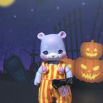 cocoriang poi ハロウィンしましまサロペット
