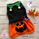犬服！ハロウィン仮装🎃 小型犬DMサイズ  かぼちゃワンピース(胴長) 