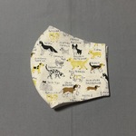【ｃ様オーダー品】ume＊mew 立体マスク・大きめ（犬図鑑/ブラウン系）