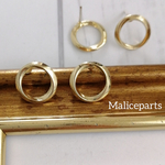 ☆【3846】４個 リング デザインピアス 
