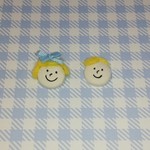 おともだちピアスorイヤリング　(きいろ・水色りぼん)　