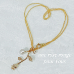 一輪のバラ　ネックレス