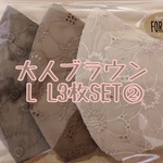 大人ブラウン L L3枚SET②
