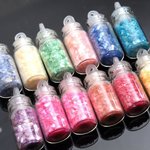 シェルパウダー 【ミニボトル入 12本セット】 クラッシュシェルパウダー 貝 レジン ネイルアート 用