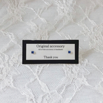 再販3♡2mm♡極小‼︎ sapphire スクエア スワロフスキーの樹脂ピアス