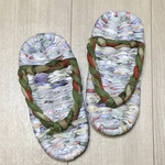*送料無料*23cm*布ぞうり*グリーン系*A *