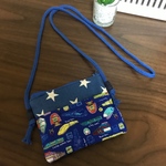 子供用ポシェット☆紐付きお財布☆新幹線　イラスト　ラフタッチ