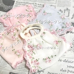 ❤︎送料無料❤︎フェミニンチュールマスク(薔薇)③ローズピンク