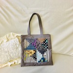 【yuina0629様専用】パッチワークのスクエアバッグ