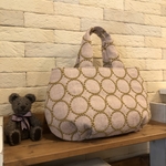再販　ふっくらトートパッグ☆タンバリンbrown
