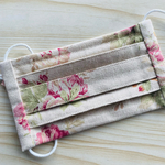 プリーツマスク　#ローズガーデン.レッド