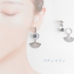 ＊２Way＊和風♢扇とサファイアのイヤリング