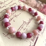 大特価☆高品質インペリアルロードナイト・ピンクオパール・クンツァイトのブレスレット