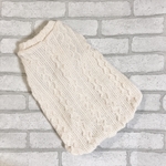 犬服☆服☆ハンドメイド★アランニット☆冬服★☆タンクトップ☆ケーブルあみ