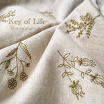 起毛★冬の刺繍マスク★ベージュM  コットン起毛&ダブルガーゼ　秋冬 おでかけに♪