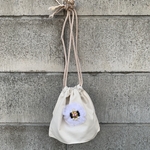 キナリフラワー丸巾着bag