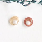 レジンピアス <秋冬カラー アシンメトリー>