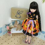 リカちゃん服 ハロウィンワンピース（三角）