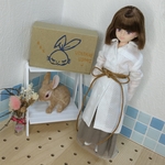 リカちゃん服 リアクロ　ロングスカート＆シャツ（ブラウン）