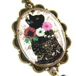 黒にゃんことハートのネックレス_182　s3　5p