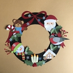 クリスマス　冬の壁面飾り 《クリスマスリース》