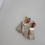 spain ribbon tassel pierce/earring(beige)