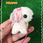 5センチ.お散歩ワンちゃん、薄ピンク