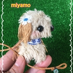 5センチ.お散歩ワンちゃん、ブラウン