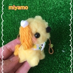 5センチ.お散歩ワンちゃん、イエロー