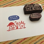 クリスマス♪はんこ 2点セット＊サンタクロース&トナカイ「Merry Christmas★」
