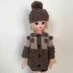 リカちゃん服手編みカーディガン
