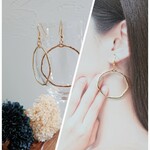 ピアス/大きめゆがみフープ・シンプルピアス/アレルギ対応 