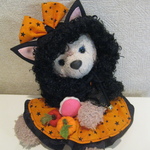ポーチシェリーメイ♪ハロウィン♪黒猫フード付きポンチョ＆ドレスコスチューム