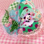 キッズ用☆リボン付き♩さわやかグリーンのチューリップハット