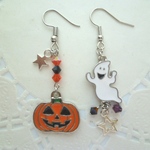 セール♥再・販♥かぼちゃとお化けのハロウィンピアス