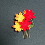 紅葉つまみ細工髪飾り