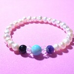 【再販】最高の癒しと御守り✨ラリマー スギライト チャロアイト 天然石 パール ブレスレット