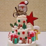 クリスマス☆ロールタワーケーキ☆フェルトケーキ
