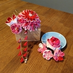 華やかな日の　つまみ細工