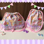 レトロアニマル ＊ラブリースイーツタイム＊お弁当袋セット＊入園入学＊肩ベルトカバー