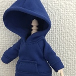 オビツ11 シンプルなパーカー blue