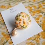 【在庫あり】刺繍　ポニーフックㅤ金木犀/生成