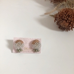 刺繍のお花イヤリング